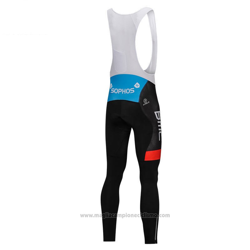2018 Abbigliamento Ciclismo BMC Rosso e Nero Manica Lunga e Salopette